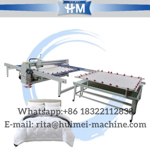 Full servo computer large quilting machine auto lifting ,High and low workbench